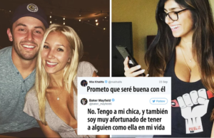 Mariscal de campo de Oklahoma batea a Mia Khalifa y la bloquea; “gracias, ya tengo a mi chica”
