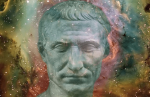 Aparece un rostro humano en la nebulosa azul que indica que los humanos pueden expandirse por todo el universo