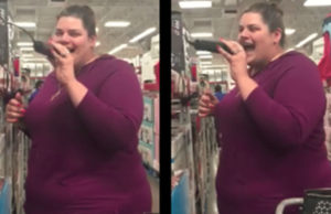 Mujer toma el micrófono en una tienda y comienza a cantar, 3 minutos después su canto se convierte viral