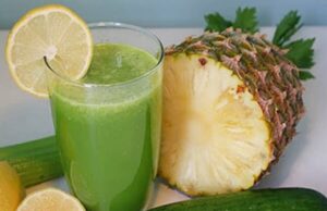 Batido Verde de Piña y Pepino, Que ayudan a Quemar Grasa