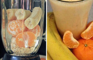 Batido de Plátano, avena y mandarinas para bajar esos kilitos